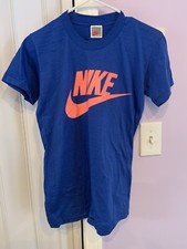 Vtg Nike T Shirt 1980’s Made in USA Single Stitch Blue Sz S NWOT NOS picture