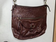 Y2K Vintage Fossil Sasha Leather Crossbody Bag Tan Brown Style Messenger picture