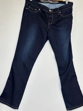 Express Cropped Legging Womens 12r Low Rise Dark Blue Denim picture