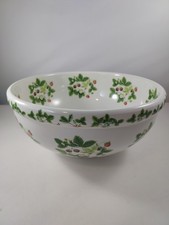 Portmeirion Summer Strawberries Serving Bowl Angharad Menna 1980 England 11.25
