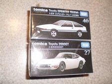 Pair of Tomica Toyota Sprinter 40 and Toyota 2000GT 27 1/60 Sealed Diecast Cars picture
