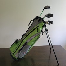 U.S. Kids Golf UL-18 Jr 3W 6 8 PW Putter RH Graphite 57-39 USKG Green Bag picture