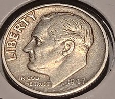 1947-S 🇺🇸 US ROOSEVELT DIME 10c Coin 💎90% Silver💎 2.25g 🌟💎VF ~ XF💎🌟 picture
