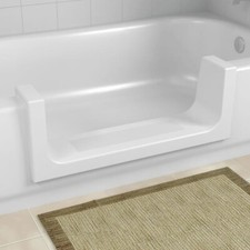 Walk-In Bath Tub Shower Quick Step-Through Insert DIY White picture