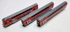 Marklin H0 DB Regio Bi-Level Regional 3 Coach Train Set w/ Lit Cab Car picture