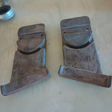 Indian Chief Pair Vintage Cast Iron  Footboard Extension picture