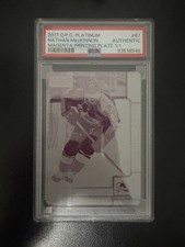 Upper Deck 2017-18 OPC Platinum Nathan MacKinnon #67 Magenta Plate 1/1 PSA picture