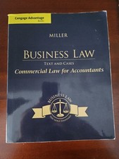 Cengage Advantage Books Miller Business Law: Text and Cases Textbook picture