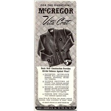 David D. Doniger & Co. Inc. McGregor Vita-Coat New York 1940s WWII Era Ad SAH7-6 picture