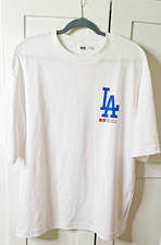 UNIQLO Los Angeles Dodgers MLB Baseball Shirt, White/Blue/Red, XL picture