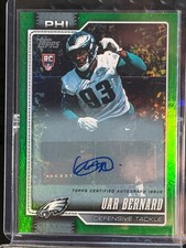2026 Topps Flagship Football Uar Bernard Rookie Autograph Green Foil 57/99 Eagle picture