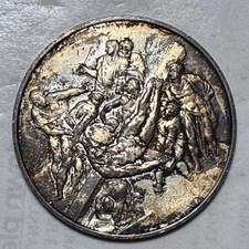 1970 FM Crucifixion Of St. Peter Medal .925 Silver 1.26 T  Oz  Rare picture