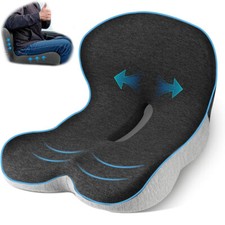 Memory Foam Seat Cushion w/Lumbar Support Pillow for Back & Sciatica Pain Relief picture