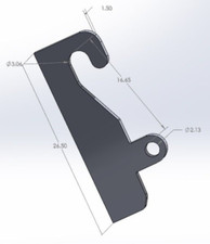 JRB 416 Blank Quick Attach for JRB Loader mounts+Wear Plates (Ears) for top hook picture