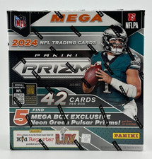 2024 Panini Prizm NFL Football Mega Box Factory Sealed Neon Green Pulsar Prizms picture