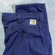 Carhartt Men's Flame Resistant Cargo Pants Blue NFPA 2112 Arc Flash PPE Size 32 picture
