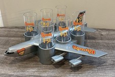 Vintage Kahlua B-52 Plane Shot Glass Drink Holder Model Airplane Bar Promo Ad picture