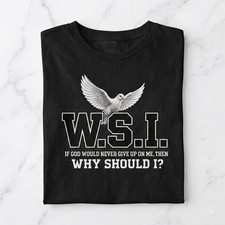 W.S.I. Christianity men’s short sleeves black graphic t-shirt picture