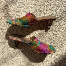 vintage italian fairycore pastel kitten heel mules picture