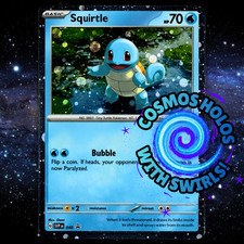 SWIRL🌀Squirtle 048 Cosmos Holo Black Star Promo Pokemon Card (HD + Holobleed) picture