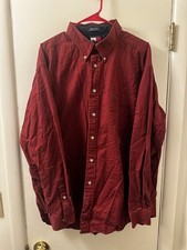 Vintage Tommy Hilfiger Shirt Mens XL Red Crest Embroidered Flag 90s picture