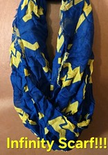 West Virginia Mountaineers Infinity Scarf WVU One Size 🔥 🔥 Light picture
