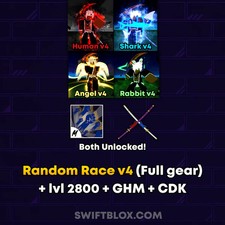 Blox Fruits Max Level + God Human + CDK + Race V4 | Random Race | Fast Delivery picture