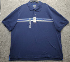 IZOD Advantage Performance Golf Polo Shirt Mens 3XB Navy Stretch Short Sleeve picture