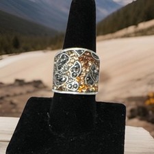 Brighton Totem Trinity Leopard Ring Size 9 Large Chunk NWT Rare Find picture