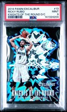 2014-15 Panini Excalibur Knights Of The Round #13 Ricky Rubio PSA 9 Pop 2 picture