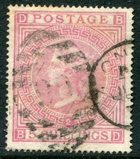 GB 1867-83 wmk. MX 5s SG 127 plate 2 BD used (cat. £750) small closed tear picture