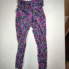 lululemon athletica Women's 8 Multicolor Floral Ankle Leggings Elastic Waist picture
