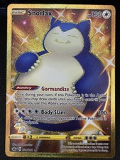 Pokémon TCG Chilling Reign Snorlax Gold Secret Rare Card 224/198 Mint Condition picture