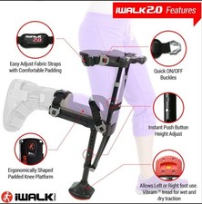 iWALK 2.0 Hands-Free, Open Box  Padded Platform NO CRUTCHES Peg-Leg 