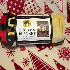 Buc-ee's Soft & Comfy Blanket 50x70 Multicolor Animal Print Buc-ee's Beaver picture