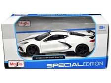 2020 Chevrolet Corvette Stingray Coupe White w Black Stripes Special Edition Ser picture