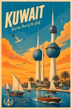 Kuwait - Tourism - v1 - - Vintage Travel and Tourism Poster  picture