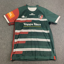 Leicester Tigers 21/22 Premiership Rugby Jersey Mens L Samurai Sportswear Green picture