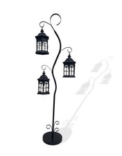 3 LANTERNS With BASE& STAND /HANGING LANTERN NEW IN BOX 72inch/6FT picture