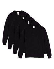 Hanes Essentials Men's Cotton Long Sleeve T-Shirt, Value 4-Pack picture