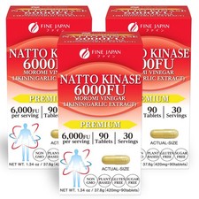Fine Japan Nattokinase 6000FU Dietary Supplement 90 Caps 2 plus 1 picture