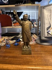 Vintage Chinese Bronze SCULPTURE Communist Leader MAO ZEDONG asia Political art picture