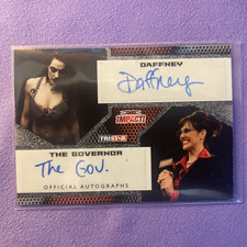TNA Impact Tristar 2009 RARE Daffney The Governor  The Gov Dual Auto card IA-64 picture