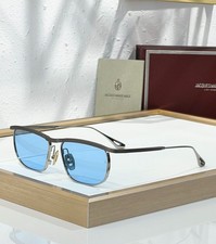 Jacques Marie Mage MELVILLE Sunglasses 58-17-146 Vintage Browline Blue Lens picture