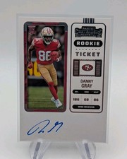 Danny Gray 2022 Panini Contenders Football Rookie Ticket Auto RC #112 49ers picture