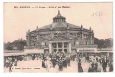 ANTIQUE C:1910 LE CIRQUE SORTIE D' UNE MATINEE AMIENS FRANCE CIRCUS BUILDING PC picture