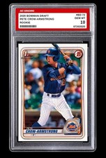2020 1st Bowman Draft Pete Crow-Armstrong Rookie #BD-72 Mets Graded 10 picture