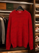 Supreme FW17 Repeat Sweater Red Size Medium – Oversized Fit – Brand New fits L picture