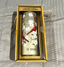 Carson 12.5in Cylinder Wind Chime Cardinal In Loving Memory Aluminum 65272 picture