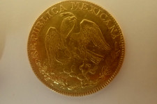 1841 GO PJ 8 Escudo gold coin - Mexico picture